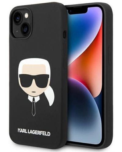 Калъф Karl Lagerfeld - Karl Head, iPhone 13/14, черен - 2